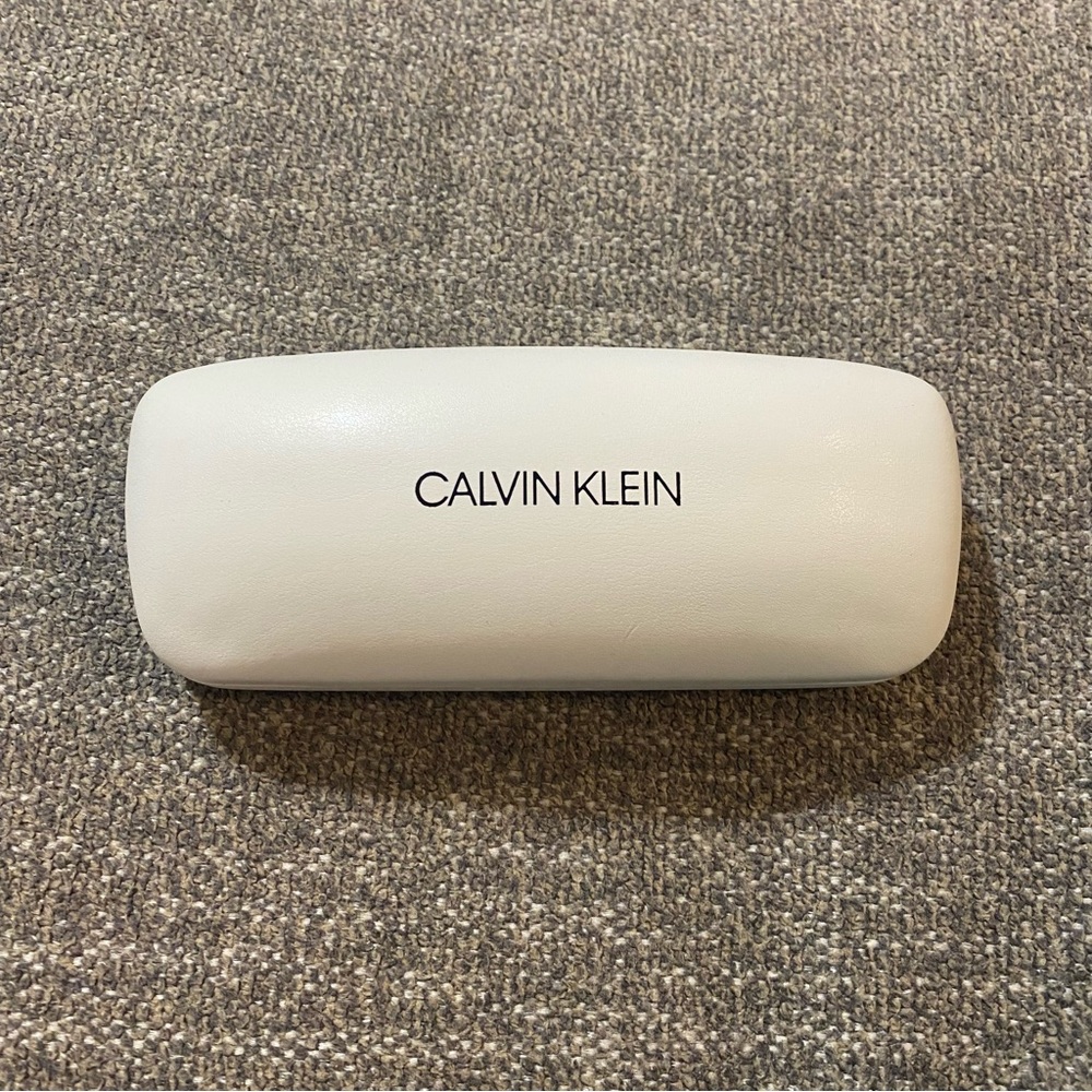 Calvin Klein White Glasses Case